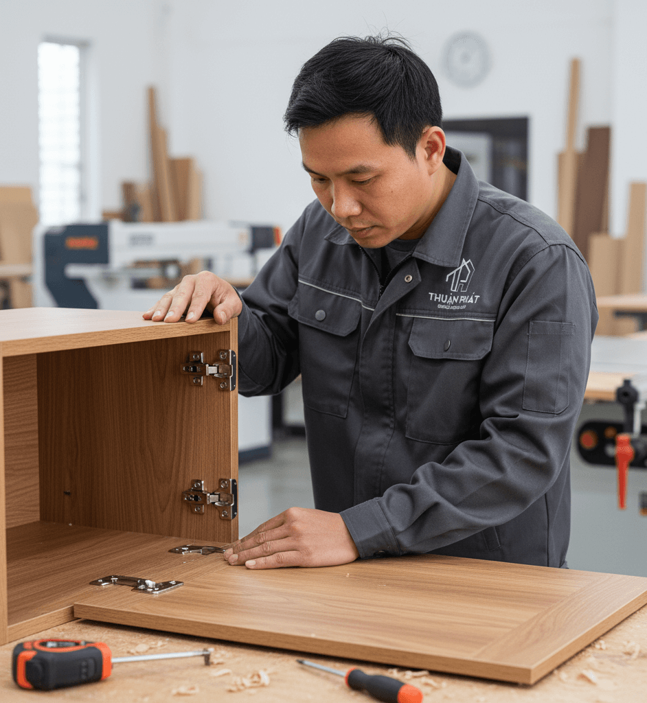 Kiểm tra chất lượng phụ kiện và vật tư tại xưởng trước khi lắp đặt là bước quan trọng