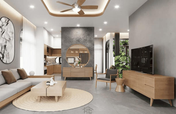 mau phong khach dep phong cach Japandi 18