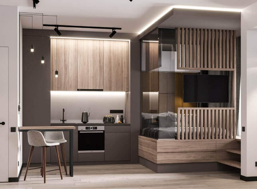 Thiết Kế Căn Hộ Studio 30m2 - Tối Ưu Không Gian Sống Hiện Đại 10 thiet ke can ho studio phong cach hien dai modern