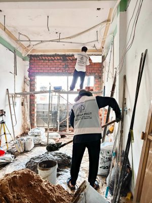 thi cong cai tao nguyen tang nha pho 51m CoLe di an 1