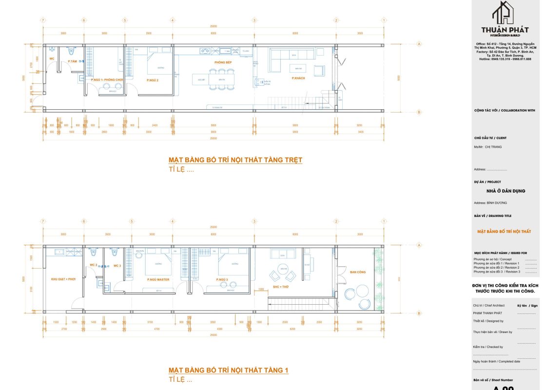 Bản vẽ thiết kế nhà phố