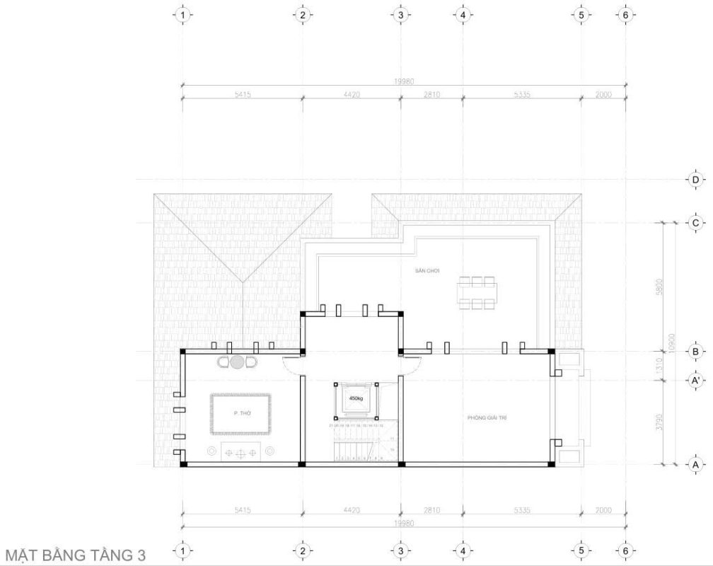 Khám Phá Kiến Trúc Ngoại Thất Biệt Thự Sân Vườn Hiện Đại Đẳng Cấp 12 mat bang tang 3
