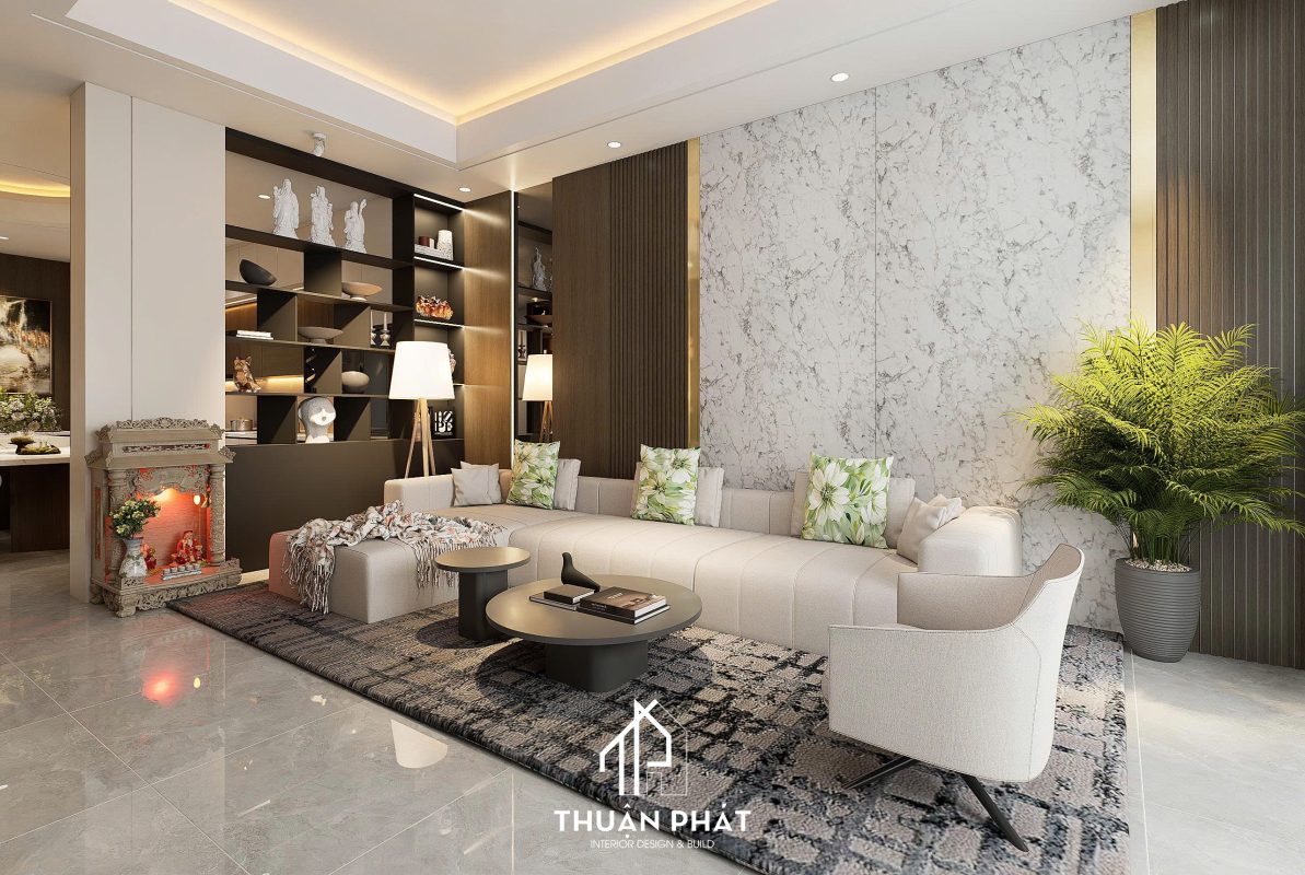 Không gian phòng khách đẳng cấp và sang trọng
